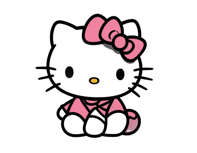 Hello-kitty-outline-png 00003 Png Images 