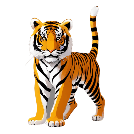 tiger,1969 tiger mascot png,soft image shading,raytracing : :,anthropomorphic tiger