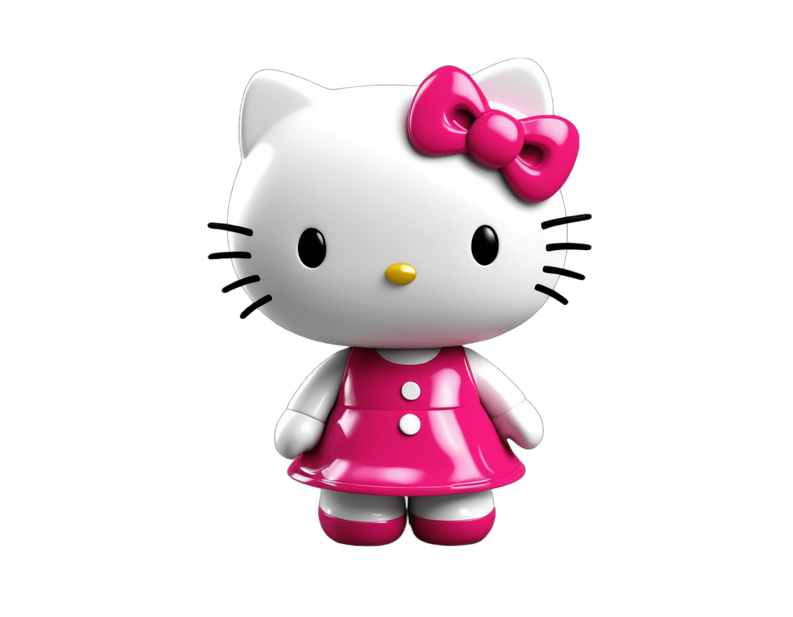 hello kitty,cute humanoid robot,vinyl toy figurine,artificial intelligence princess,robotic cat,friendly humanoid robot