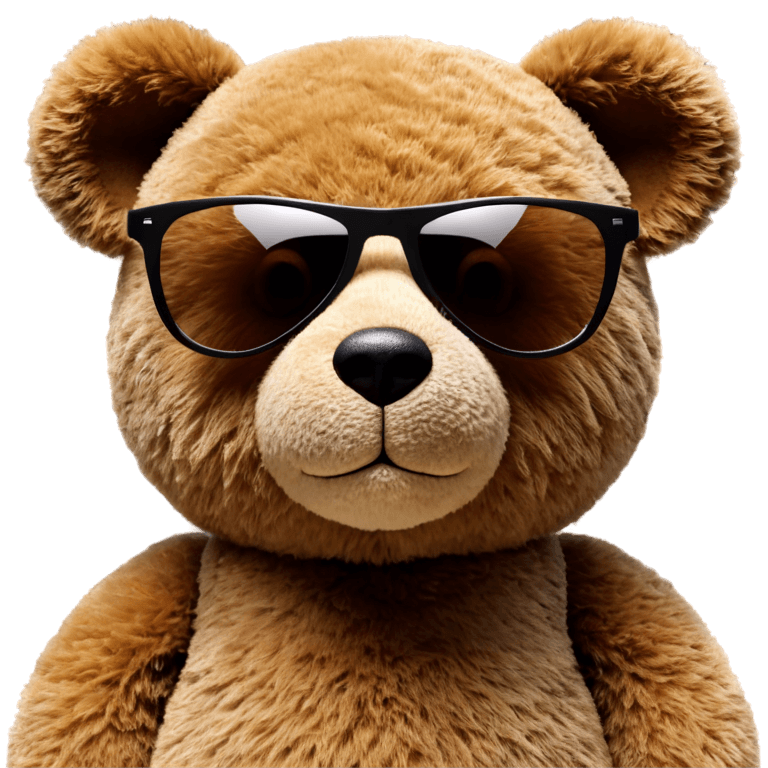 gafas de sol, cabeza de oso de peluche 3d con gafas de sol png transparentes, ted nasmit, icono de la aplicación ios, bearbrick, gafas de sol geniales