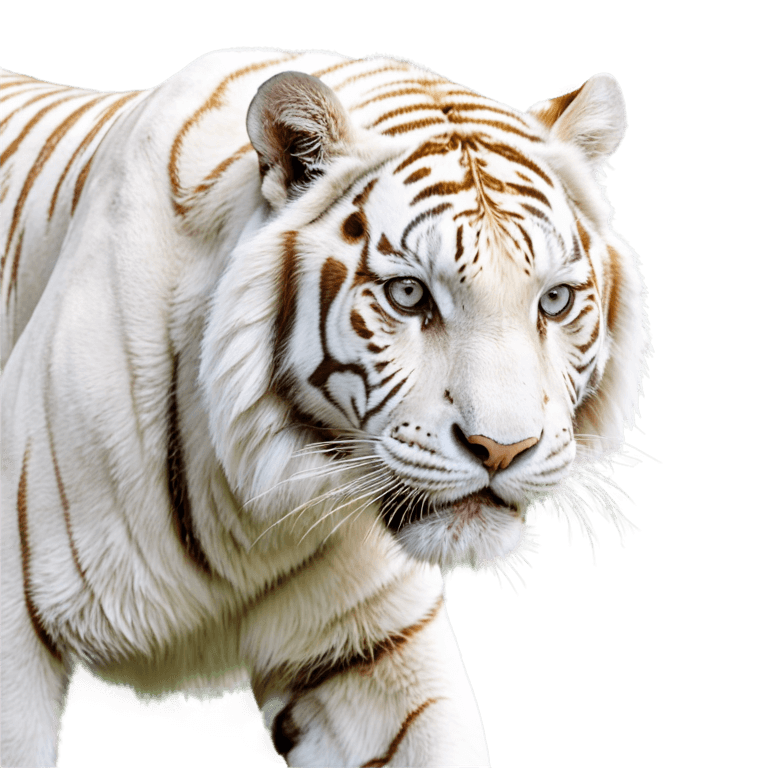 tigre, tigre blanco, blanco brillante realista, un tigre, tiger_beast, vibrante realista