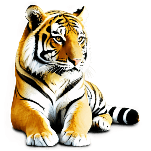 tiger,alpha tiger png,soft image shading,highly detailed animal,((tiger)),tiger skin