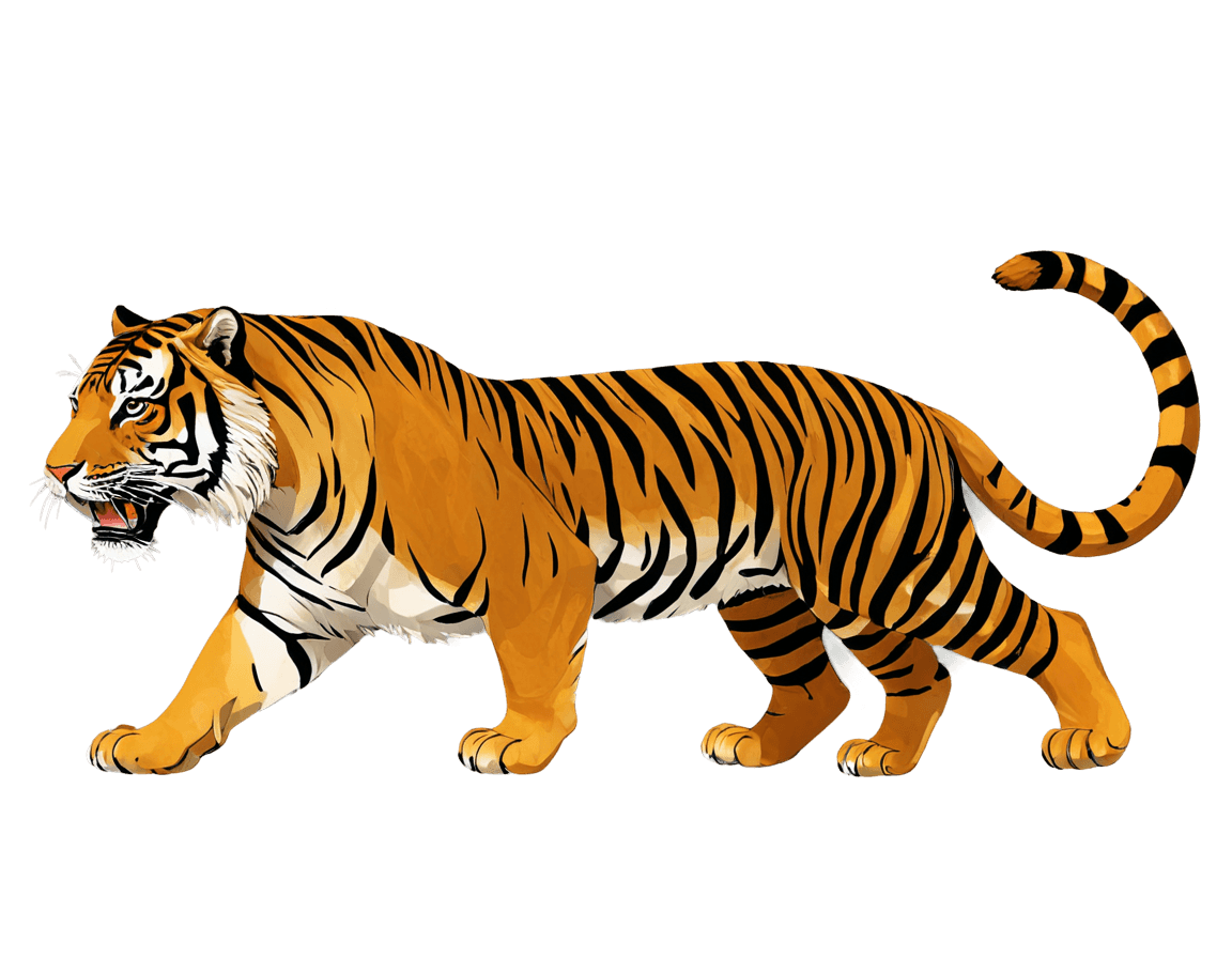 tigre, amuleto tigre png, ((tigre)), un tigre, sombreado digital de cel, piel de tigre