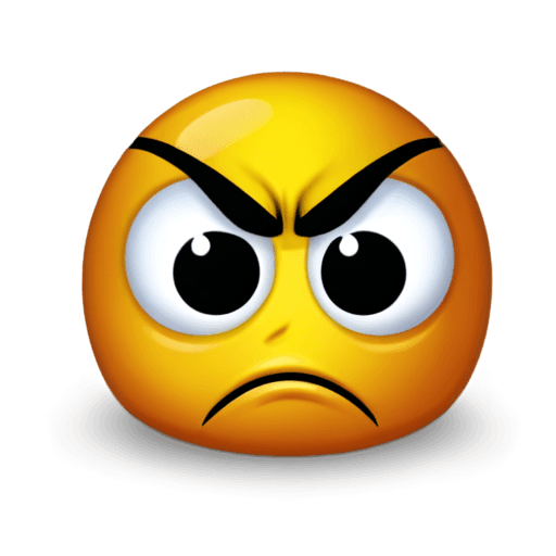 angry facebook emoji png A yellow face with a sad expression