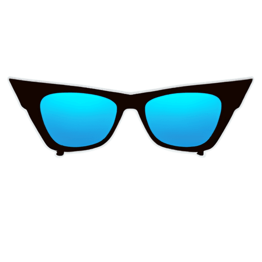 sunglasses,wearing blue sunglasses,lensflares,vector graphics icon