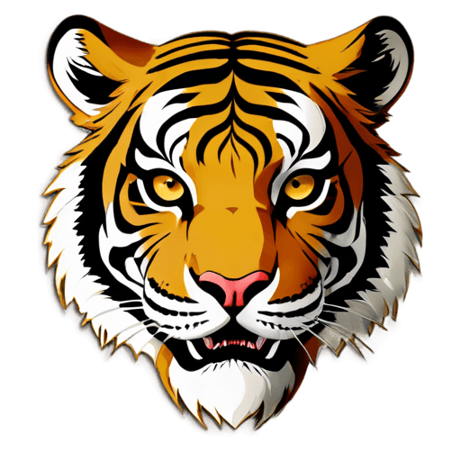 tiger,((tiger)),app icon,tiger skin,game icon,half tiger