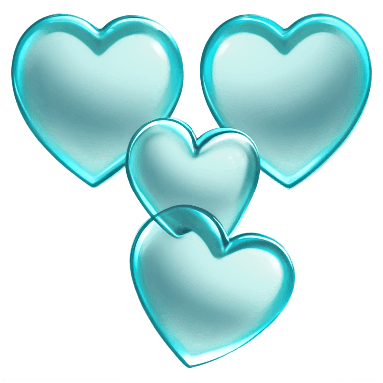 aqua kimdom hearts png Three hearts in teal on a teal background