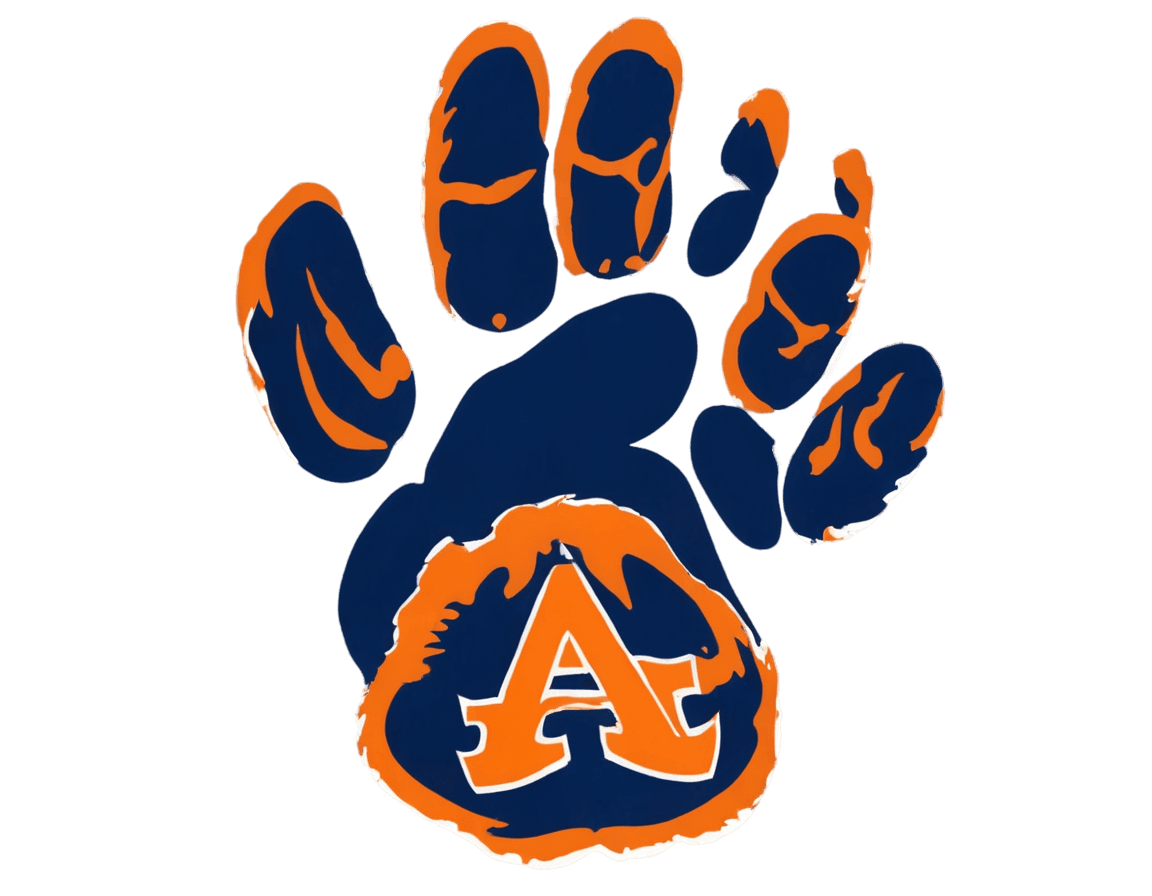 tiger,auburn outfit,furry paw art,glowing hands,high school mascot