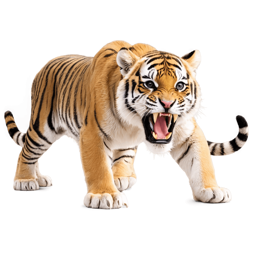 tigre, tigre de dientes de sable de bebé png, ((tigre)), tiger_beast, 3d realista, efecto muy realista