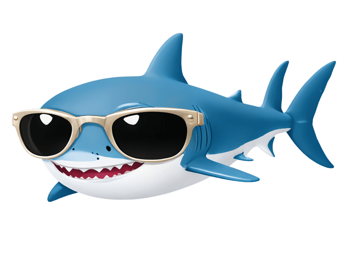 sunglasses,anthropomorphic shark,cool sunglasses,wearing blue sunglasses,shark anthony,funny sunglasses