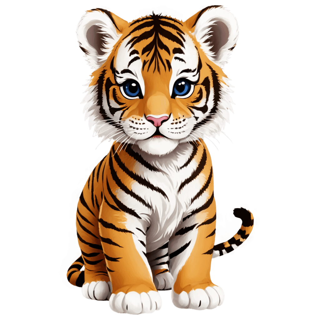 虎、赤ちゃん虎のクリップアートpng、かわいい動物、かわいい!C4D、tiger_beast、タイガース