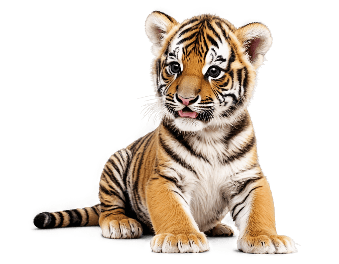 tiger,baby tiger png,((tiger)),adorable digital painting,tiger skin,animal drawing