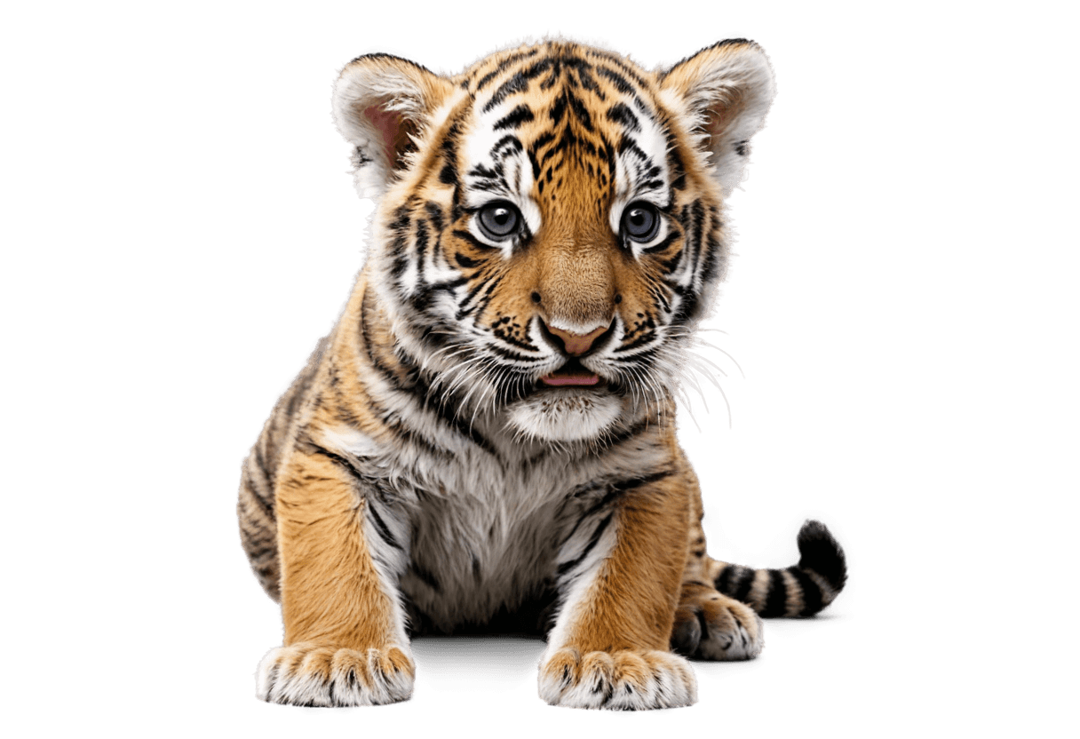 tiger,a tiger,adorable digital painting,cute single animal,animal painting,tigers