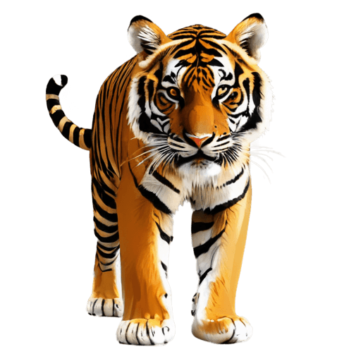 tiger,soft image shading,lighting path traced,realistic painting effect,tone mapping,((tiger))