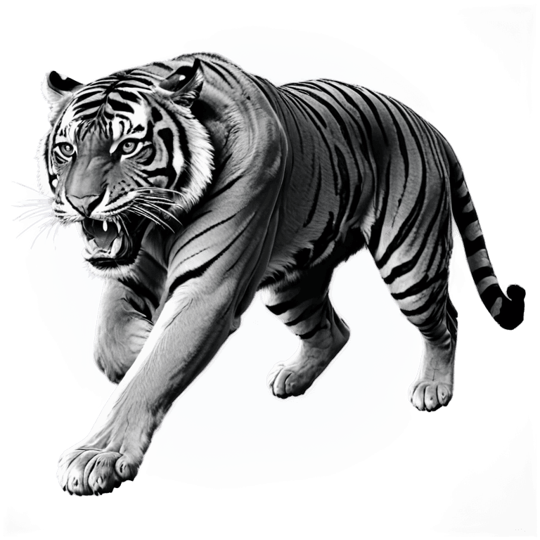 tiger,((tiger)),tiger_beast,sacred tiger,contrast icon,ambient occlusion