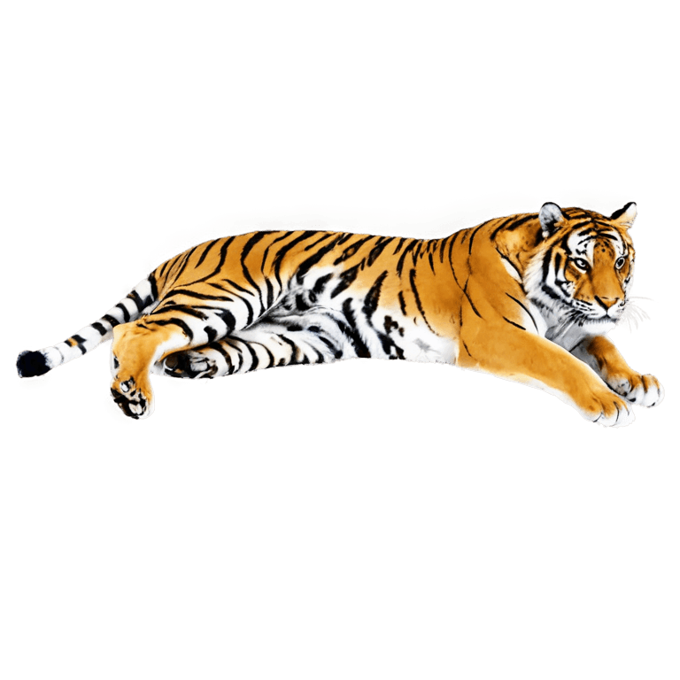 tiger,black and gold tiger laying down png,lighting path traced,rey tracing,soft image shading,redshift renderer