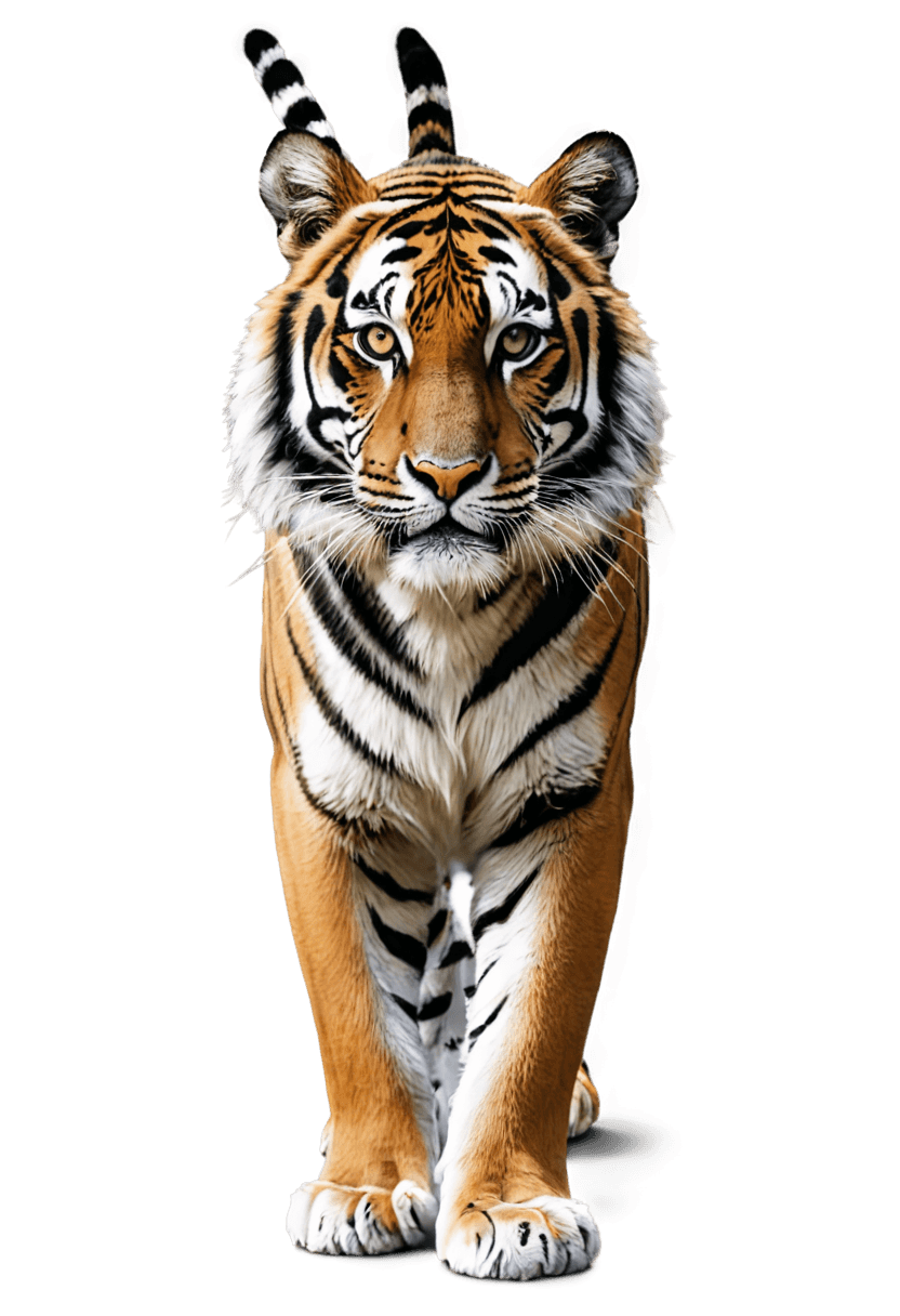 tiger,black and white tiger png vector transparent,a tiger,((tiger)),sacred tiger,realistic digital drawing