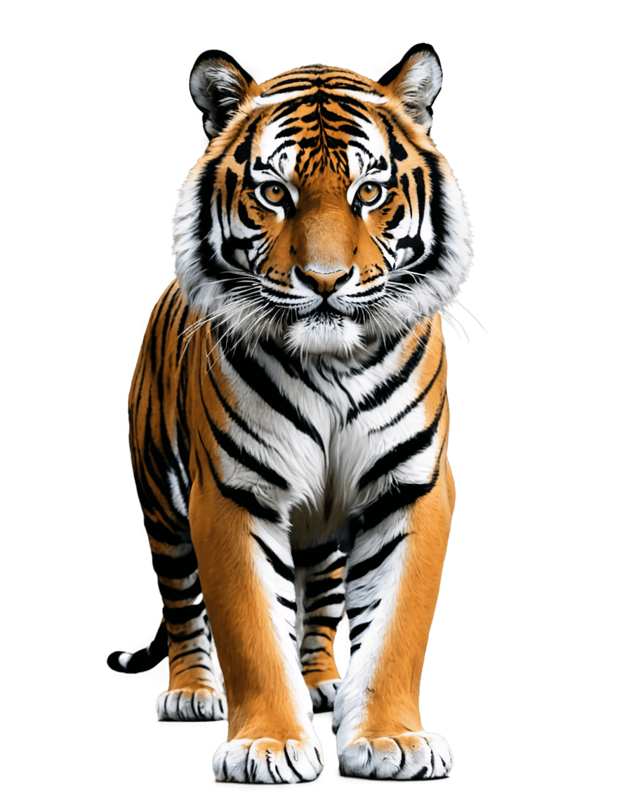 tigre, un tigre, pintura de animales, pintura digital con aerógrafo, piel de tigre, medio tigre