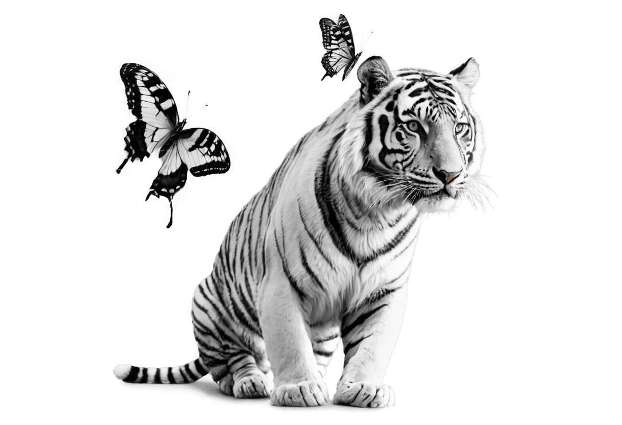 Tiger,White Tiger,アンビエントオクルージョン,アンビエントオクルージョン:3,アンビエントオクルージョンレンダリング,3D画像