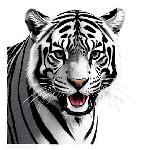 tigre, jaguar negro, logotipo de tigre blanco png, icono de contraste, pintura de animales, pintura con aerógrafo, dibujo de animales