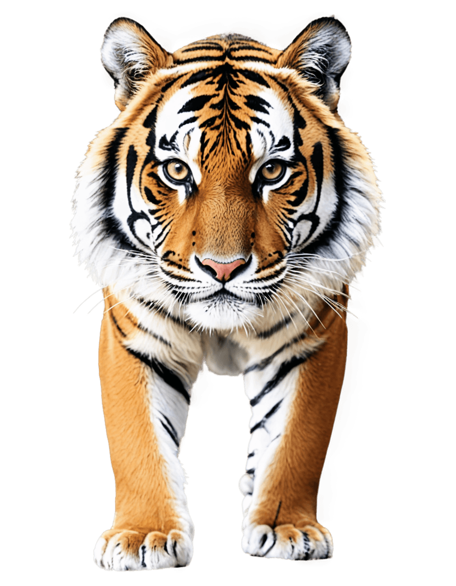 tigre, un tigre, pintura digital con aerógrafo