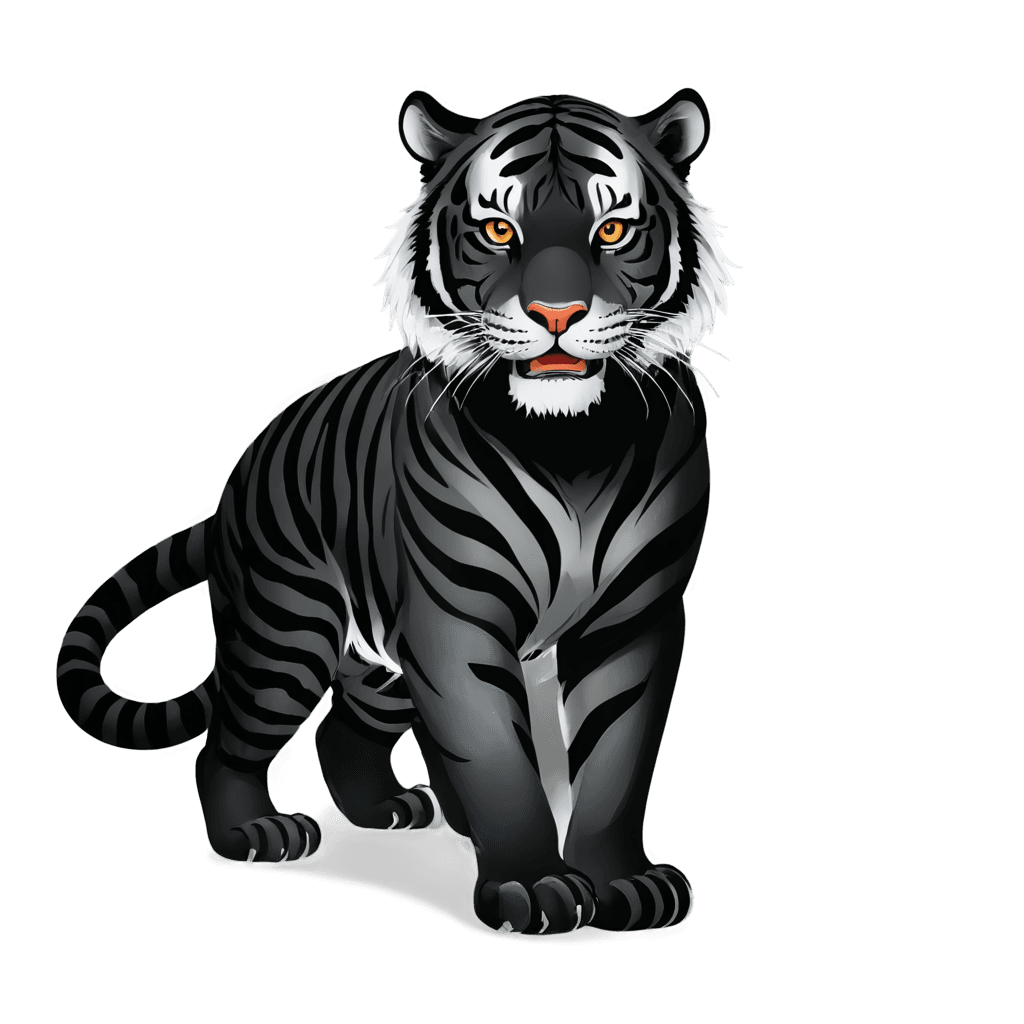 tigre, tigre negro dibujos animados png, tigre antropomórfico, icono de contraste