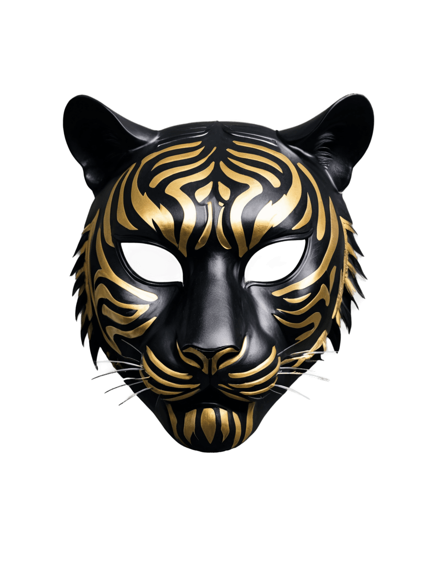 tigre, cabeza de tigre, piel de tigre, tiger_beast, máscara detallada, máscara de teatro