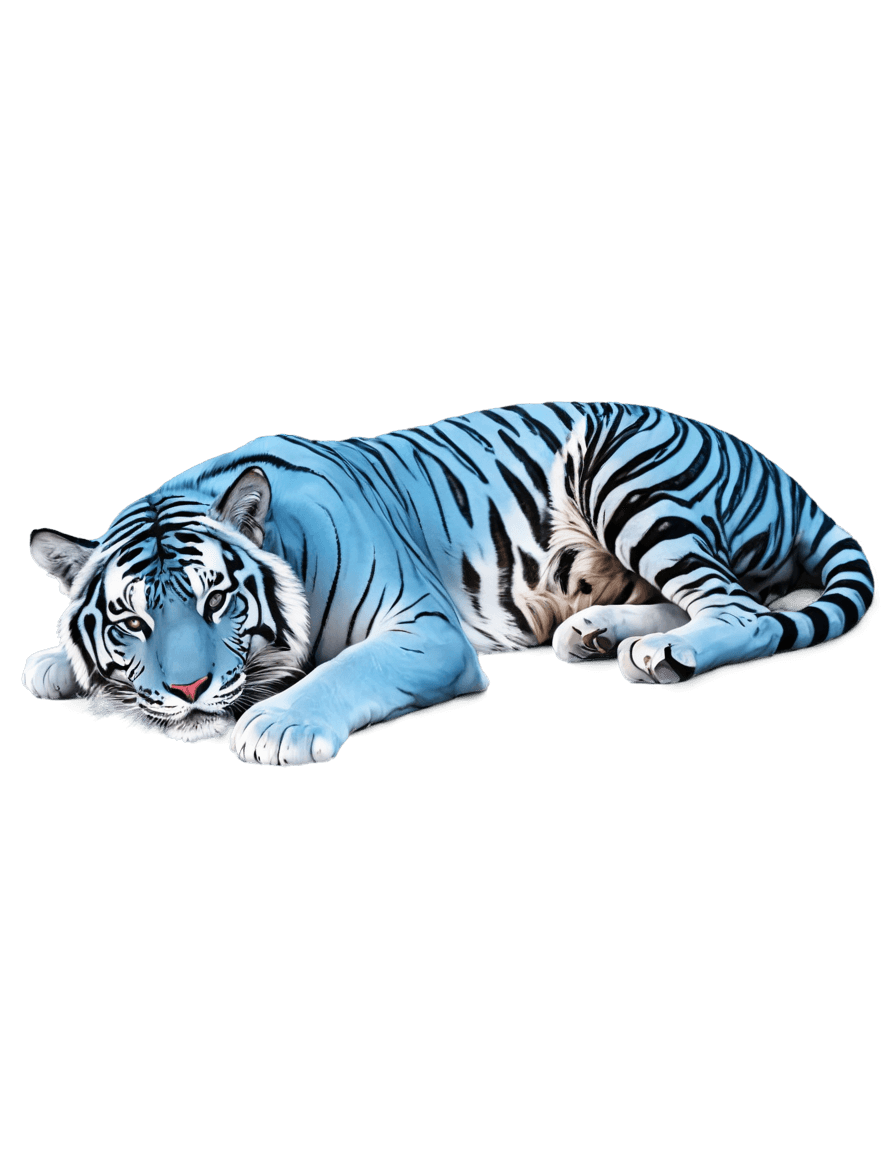 tiger,tiger_beast,((tiger)),a tiger,soft image shading,blue image