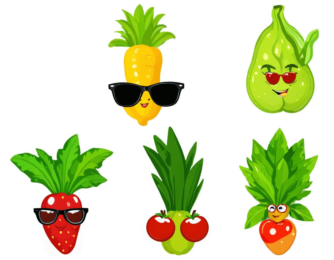 gafas de sol, gafas de sol carachters de frutas y verduras de dibujos animados png, imágenes vectoriales, verduras, celebridades de frutas, icono de imágenes prediseñadas