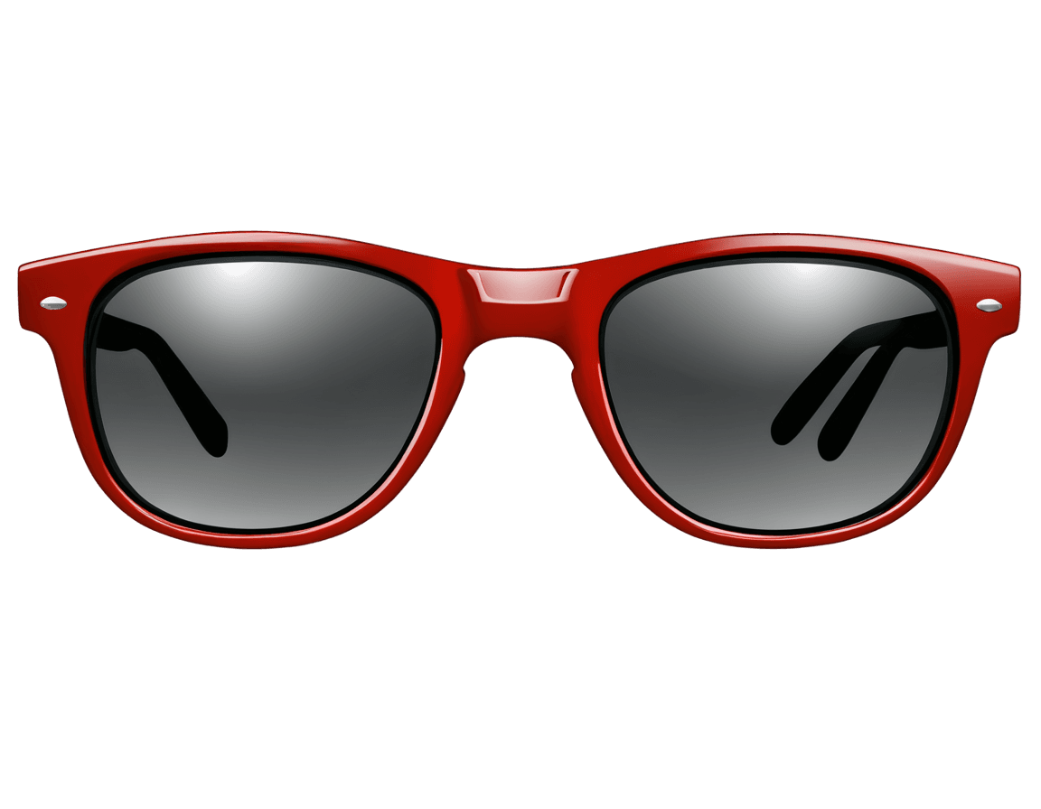 sunglasses,cartoon sunglasses front png,red sunglasses,red reflective lens,cool sunglasses,deep red background