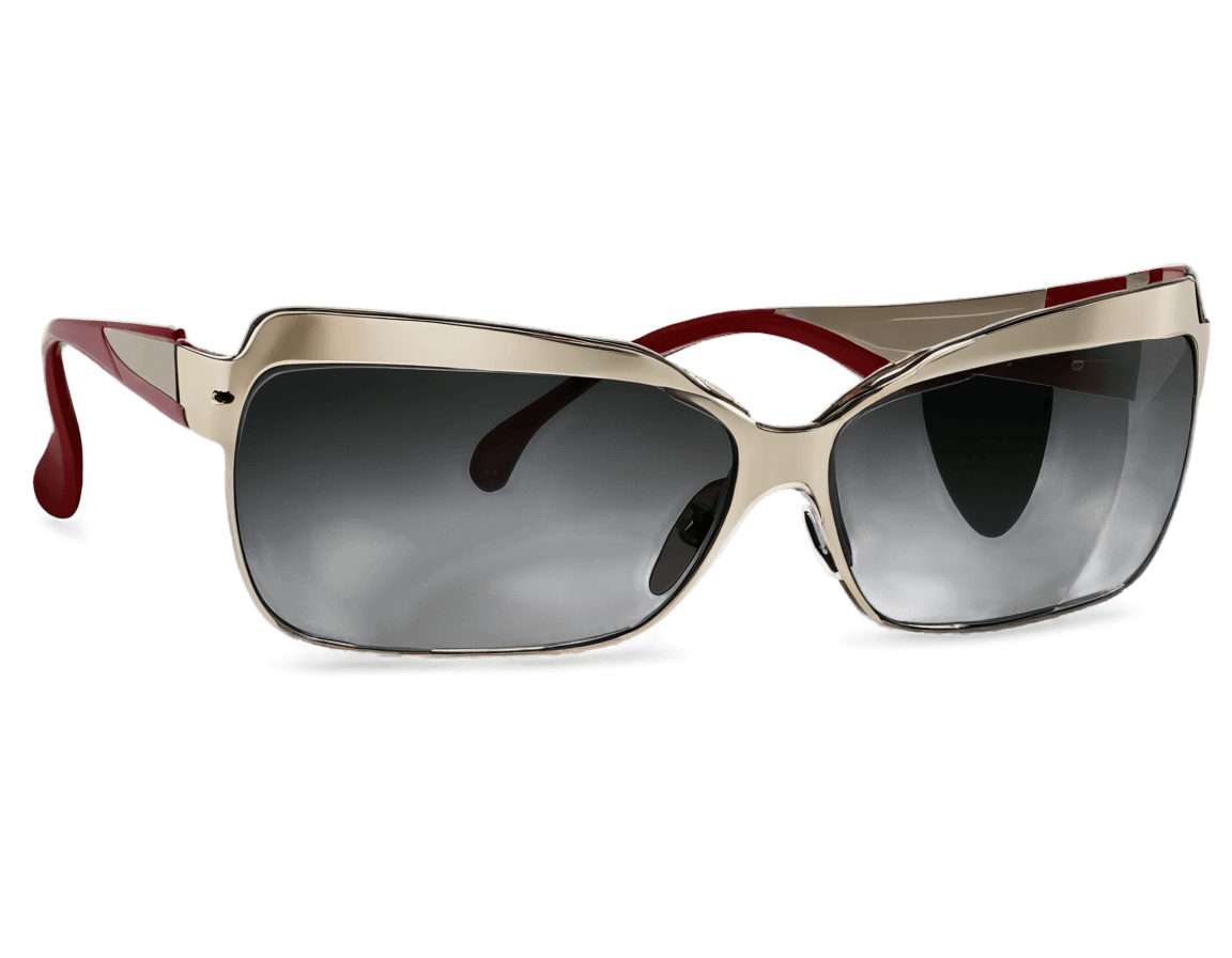 sunglasses,cartoon sunglasses png,cartier style,red reflective lens,3d rendered model