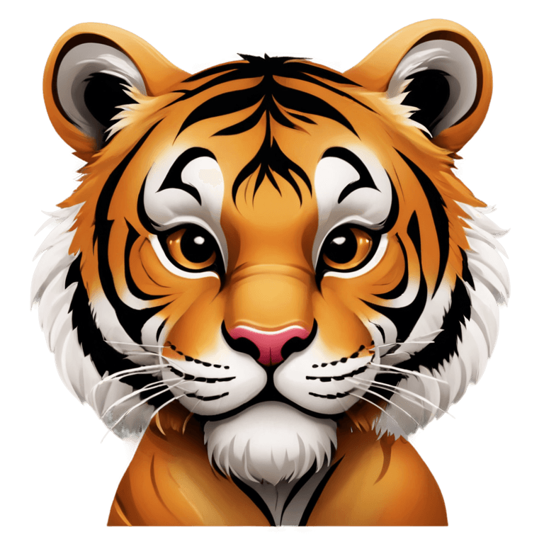 tiger,cartoon tiger face png,((tiger)),tiger head,a tiger,game icon asset