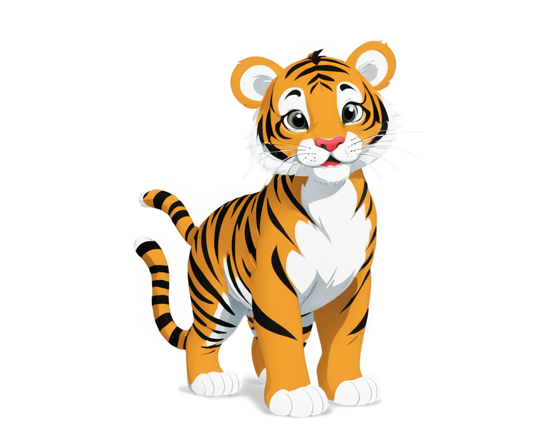 tigre, tigre de dibujos animados png, ((tigre)), peludo estilizado de Disney, un tigre, tigre antropomórfico