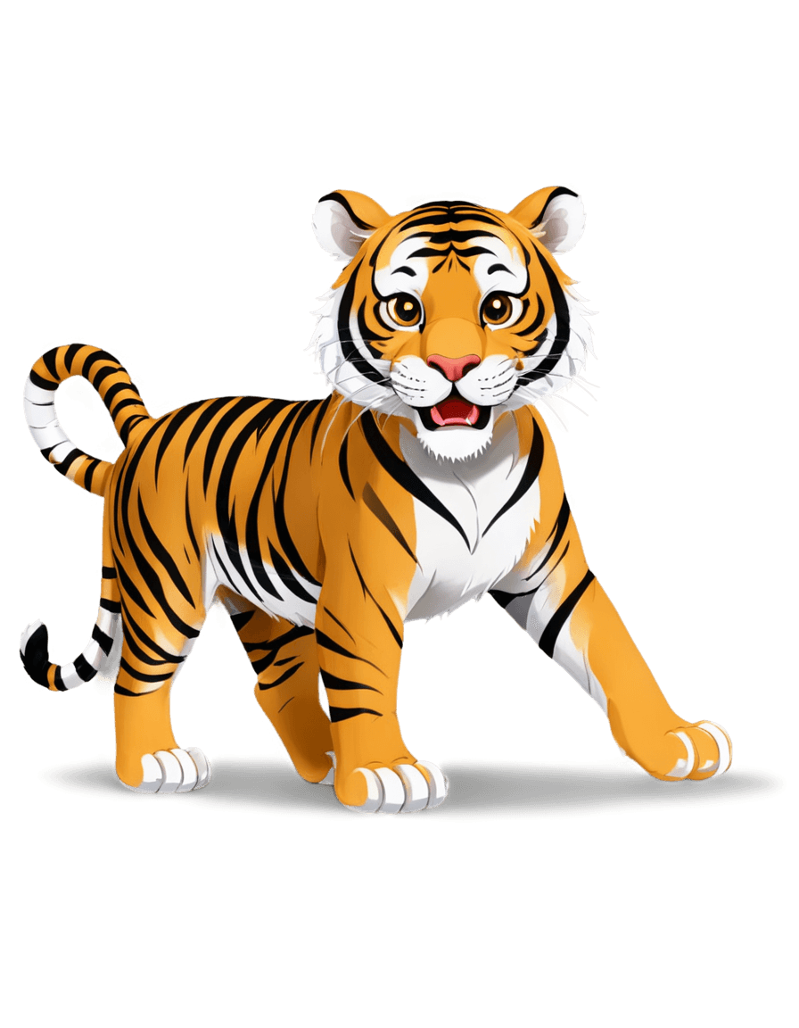 tiger,((tiger)),disney stylized furry,adorable digital painting,a tiger,maya render