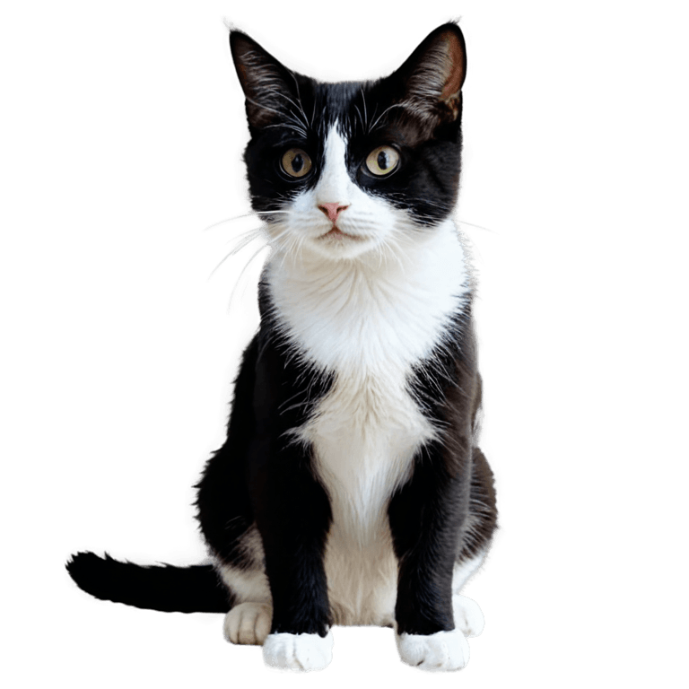 cat gifs png Black and white cat with green eyes looking at the camera