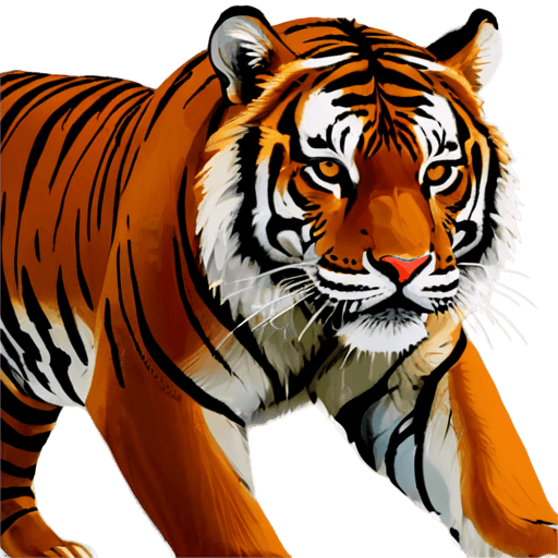 tigre, tiger_beast, pintura de animales, icono de aplicación, tigre sagrado