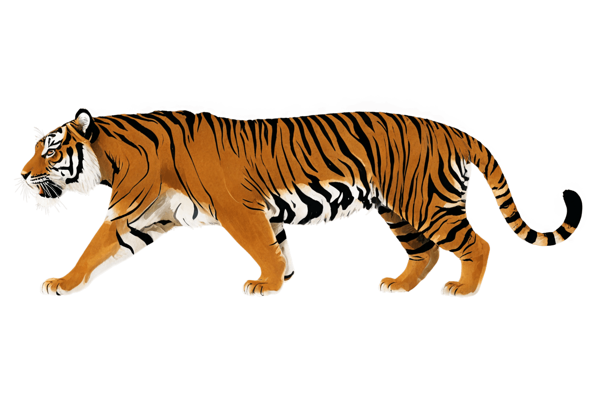 tiger,tiger skin carpet,digital cel shading,soft image shading,dynamic shading,light caustics effect