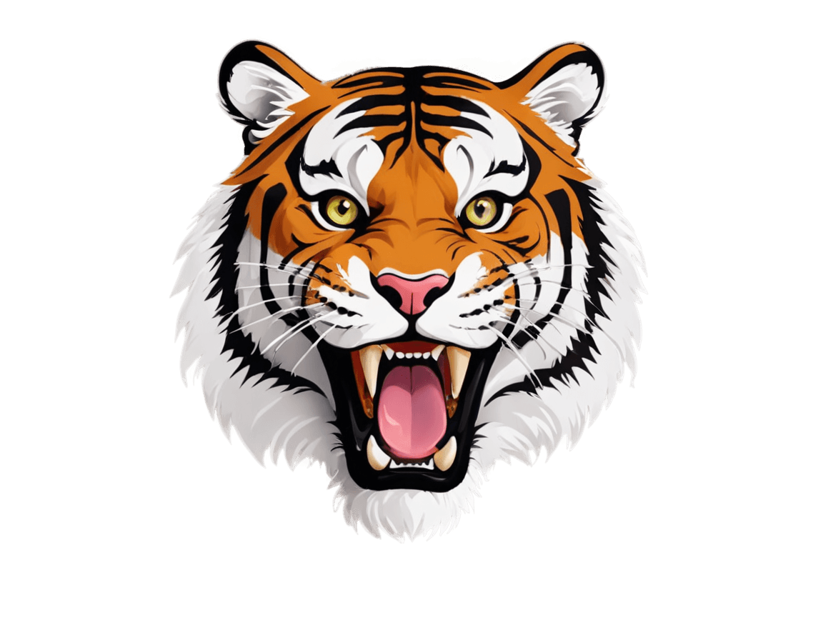 tigre, tigres, un tigre, medio tigre, icono de gráficos vectoriales