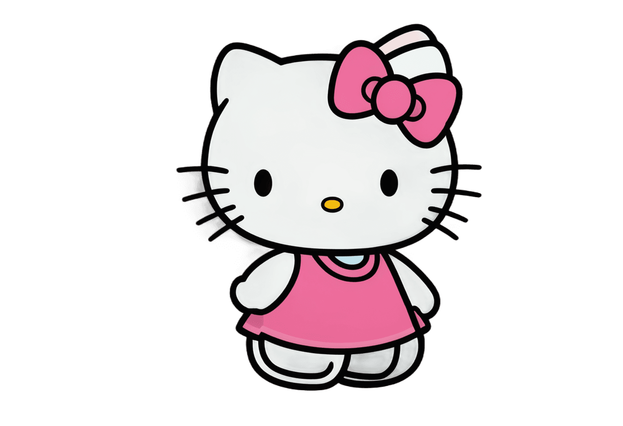 hello kitty,sanrio,cartoonish cute,cute kawaii girl,personify,uncompressed png