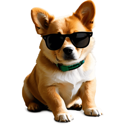 gafas de sol, perro lindo, corgi, perro lindo kawaii, limón con gafas de sol, gafas de sol geniales