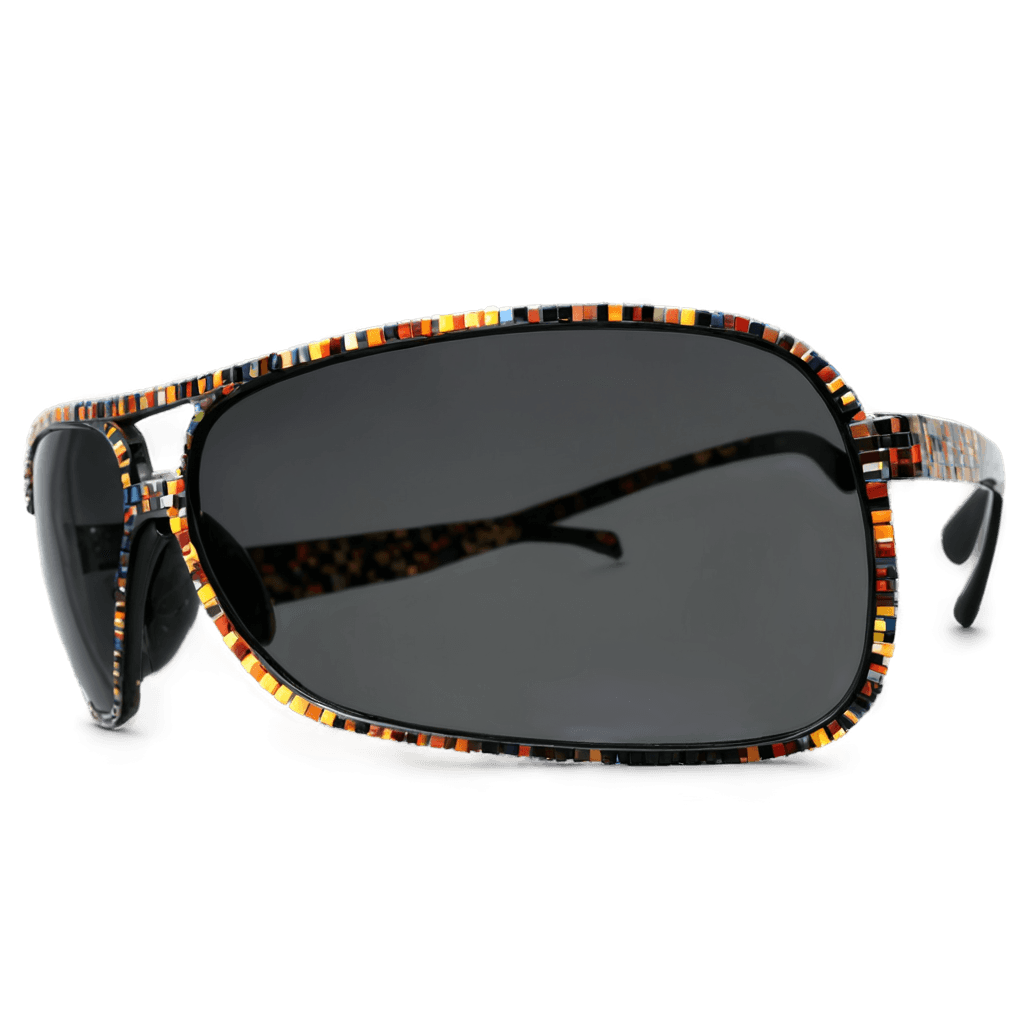 sunglasses,cool pixel sunglasses png,trending on artbreeder,colorful refractive adornments,technological sunglasses,black opals