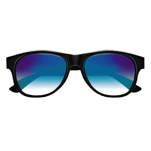 cool guy sunglasses png A pair of sunglasses with blue lenses on a blue background