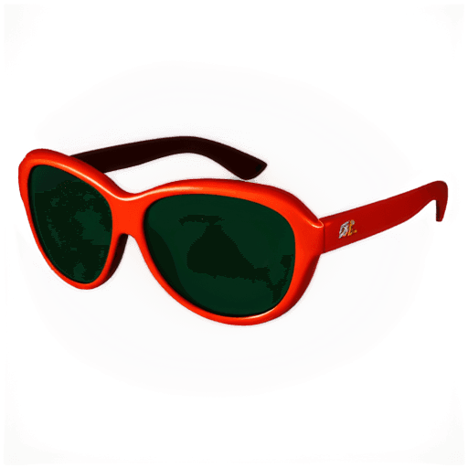 cool sunglasses meme png A pair of bright orange sunglasses with green lenses