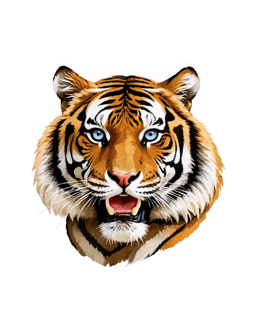 tigre, grito tigre png, ((tigre)), piel de tigre, pintura digital con aerógrafo, tigre antropomórfico