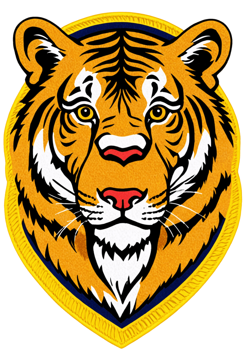 tigre, diseño de parche, ((tigre)), insignia de escuadrón de vuelo, diseño de logotipo de parche, diseño de parche de hombro