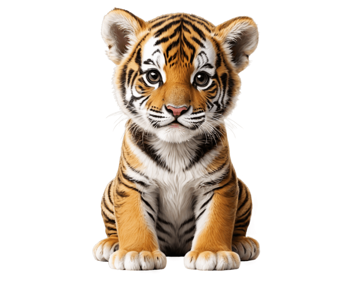 tiger,cute baby tiger png,adorable digital painting,animal drawing,cute animal,cute single animal