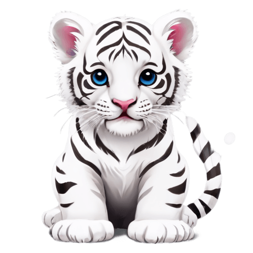 tiger,cute baby white tiger clipart png,white tiger,cute animals,cute cat,tiger_beast