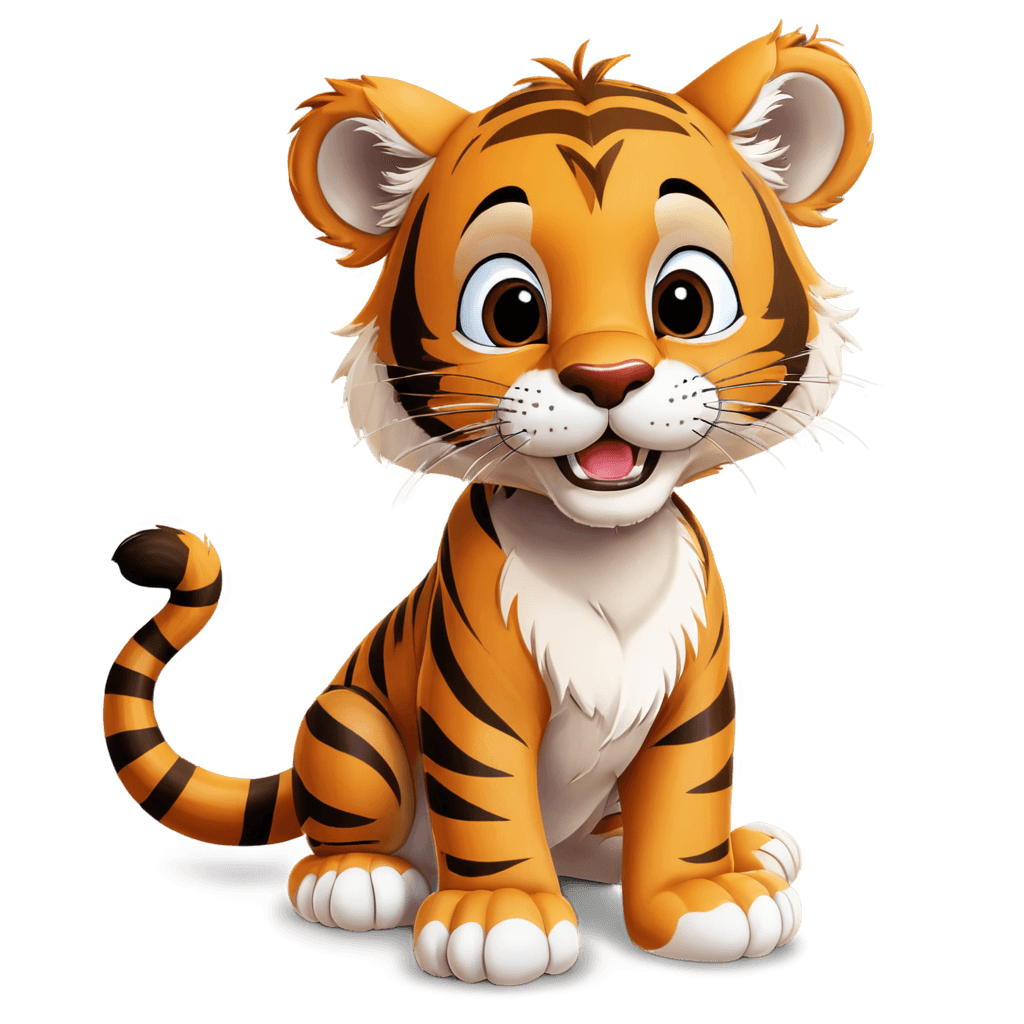 虎,((tiger)),虎,ディズニー様式の毛むくじゃら,かわいい!C4D、擬人化された虎