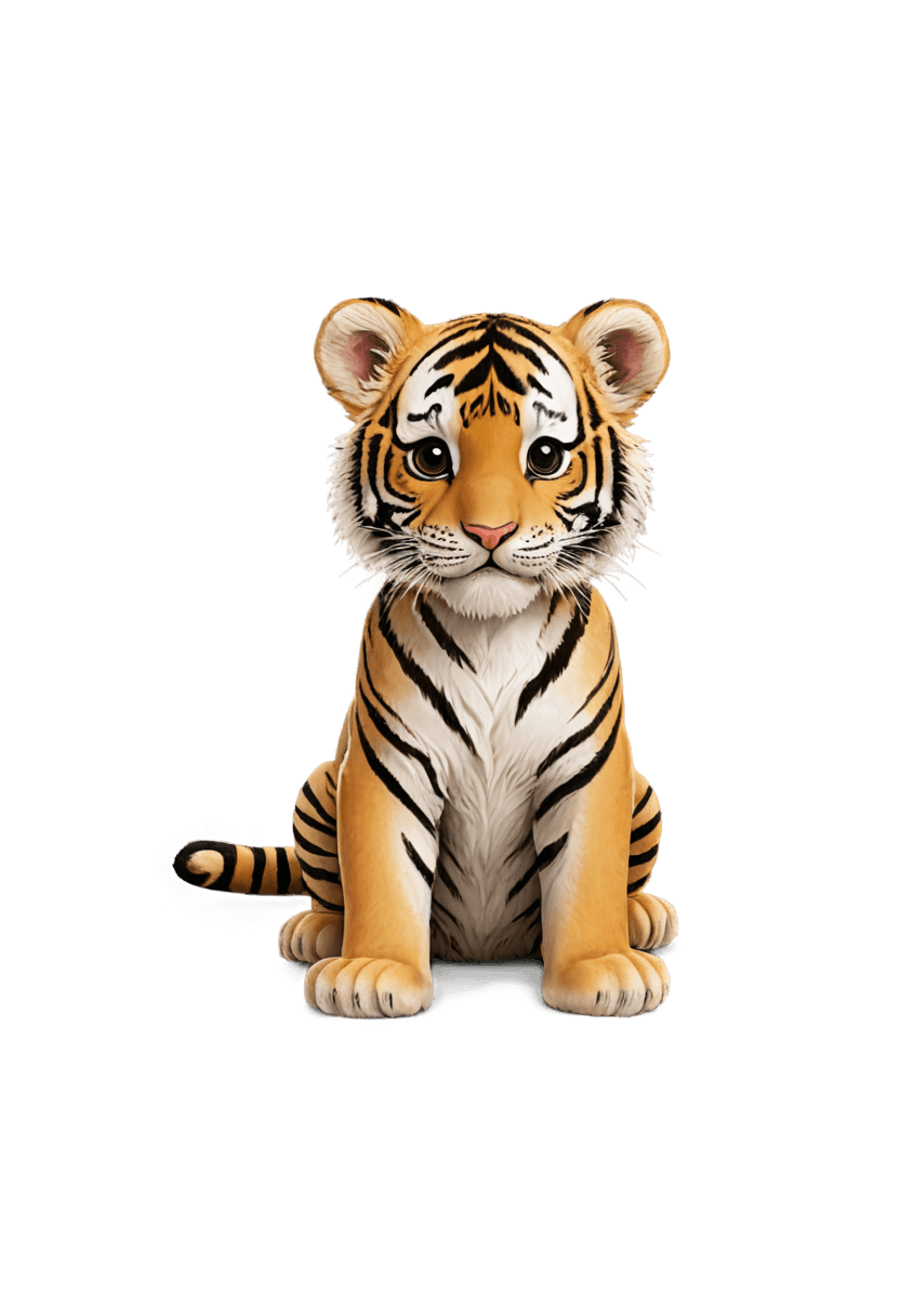 虎、可愛い!c4d,((tiger)),ソフト イメージ シェーディング,虎,Maya レンダリング