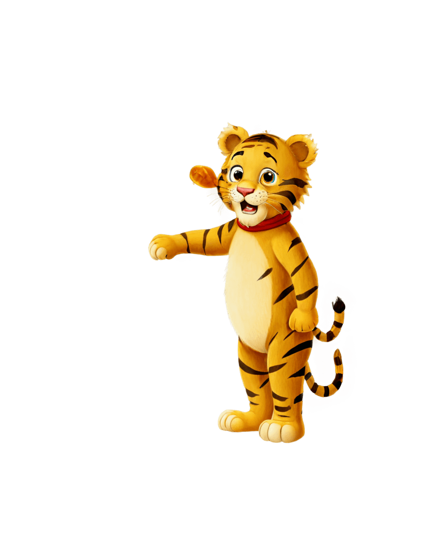 tiger,3 d cartoon,anthropomorphic tiger,maya render,toon boom render,cgi animation